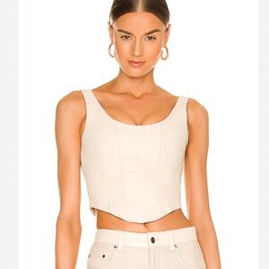 UNDERSTATED LEATHER x REVOLVE Mustang Bustier in Cream Size Small S
